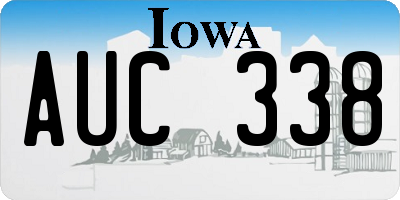IA license plate AUC338