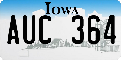 IA license plate AUC364