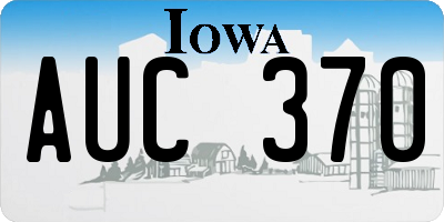 IA license plate AUC370