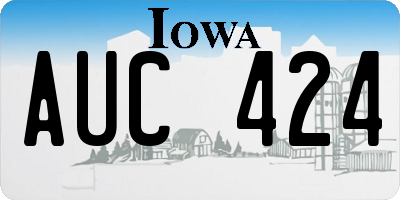 IA license plate AUC424