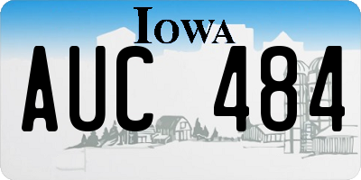 IA license plate AUC484