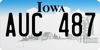 IA license plate AUC487