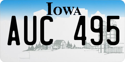 IA license plate AUC495