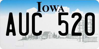 IA license plate AUC520