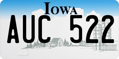 IA license plate AUC522