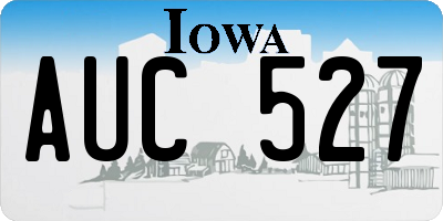 IA license plate AUC527