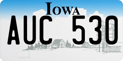 IA license plate AUC530