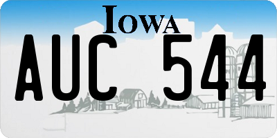 IA license plate AUC544