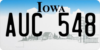 IA license plate AUC548