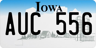 IA license plate AUC556