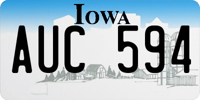IA license plate AUC594