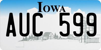 IA license plate AUC599