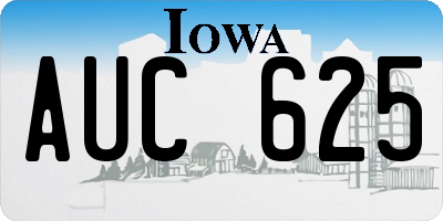IA license plate AUC625