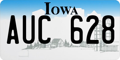 IA license plate AUC628