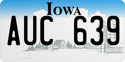 IA license plate AUC639