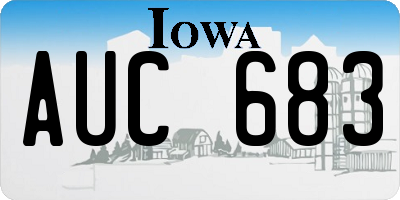 IA license plate AUC683