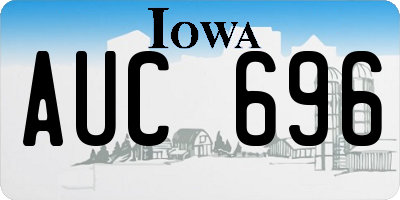 IA license plate AUC696