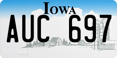 IA license plate AUC697