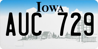 IA license plate AUC729
