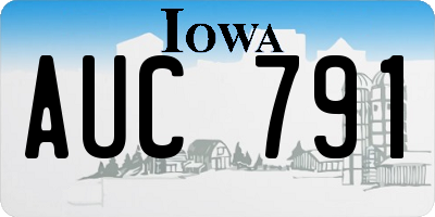 IA license plate AUC791