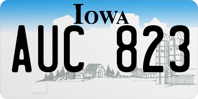 IA license plate AUC823