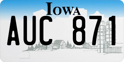 IA license plate AUC871
