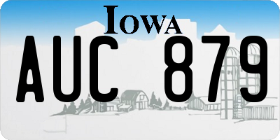 IA license plate AUC879