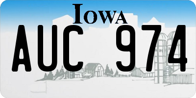 IA license plate AUC974