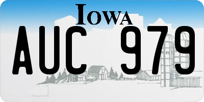 IA license plate AUC979