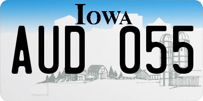 IA license plate AUD055