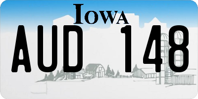 IA license plate AUD148