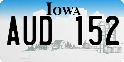 IA license plate AUD152