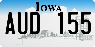 IA license plate AUD155