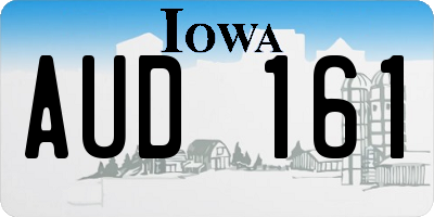IA license plate AUD161