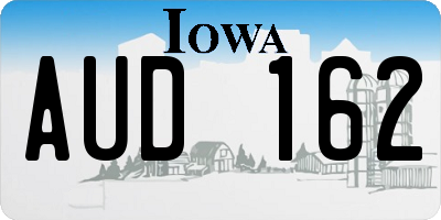 IA license plate AUD162