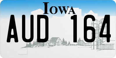 IA license plate AUD164
