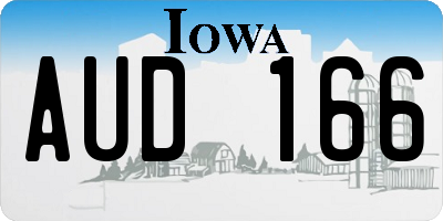 IA license plate AUD166