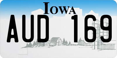 IA license plate AUD169