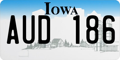 IA license plate AUD186