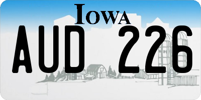 IA license plate AUD226