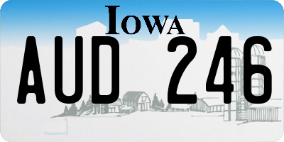 IA license plate AUD246