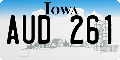 IA license plate AUD261