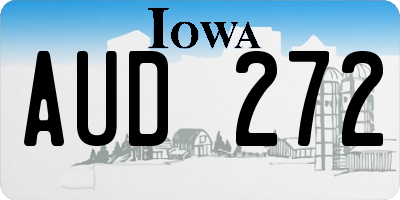 IA license plate AUD272