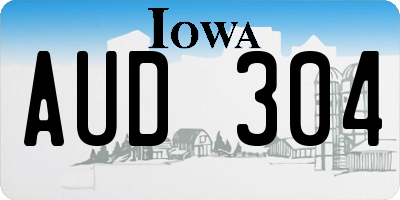IA license plate AUD304