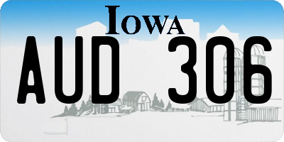 IA license plate AUD306