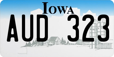 IA license plate AUD323