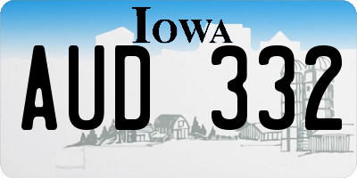 IA license plate AUD332