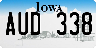 IA license plate AUD338