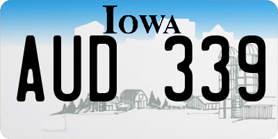 IA license plate AUD339