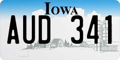 IA license plate AUD341